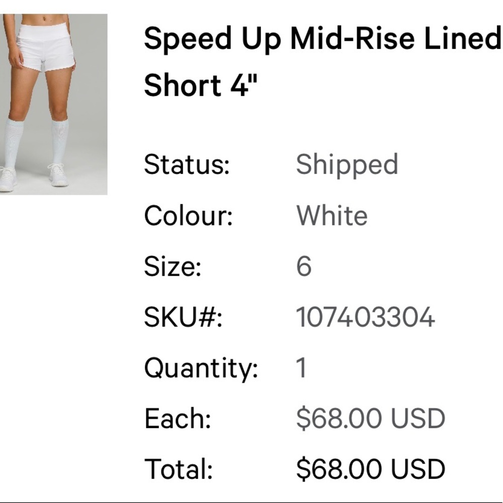 Lululemon Speed Up Short 4”